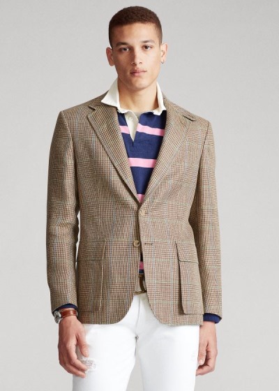 Men's Polo Ralph Lauren The RL67 Glen Plaid Jackets | 297438QDP